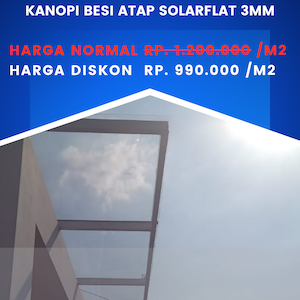 kanopi besi atap sollarflat 3mm