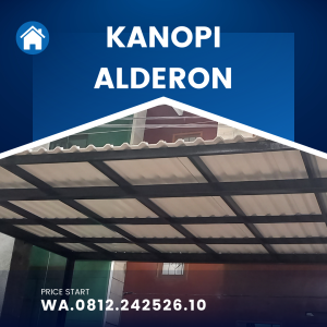 Pemasangan kanopi alderon kedap suara dan anti panas terik